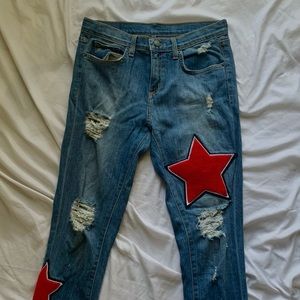 Embroidered Star Jeans 🍓